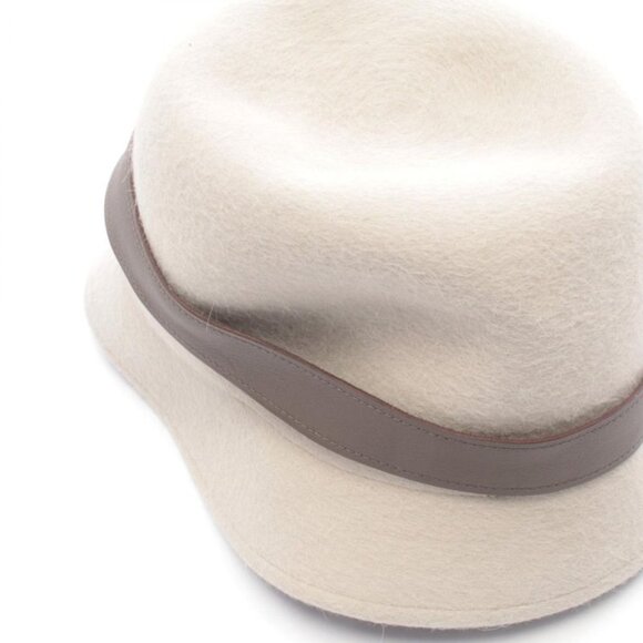 Hermes Hat Gray Leather Hat